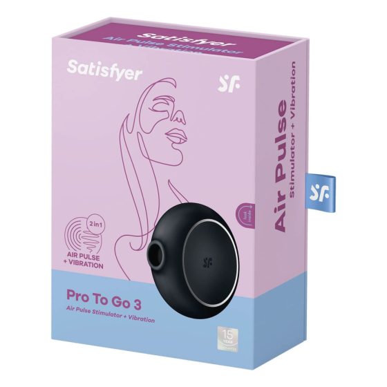 Satisfyer Pro Da Portare 3 - Vibratore per clitoride con batteria ricaricabile e tecnologia a onde d'aria (nero)
