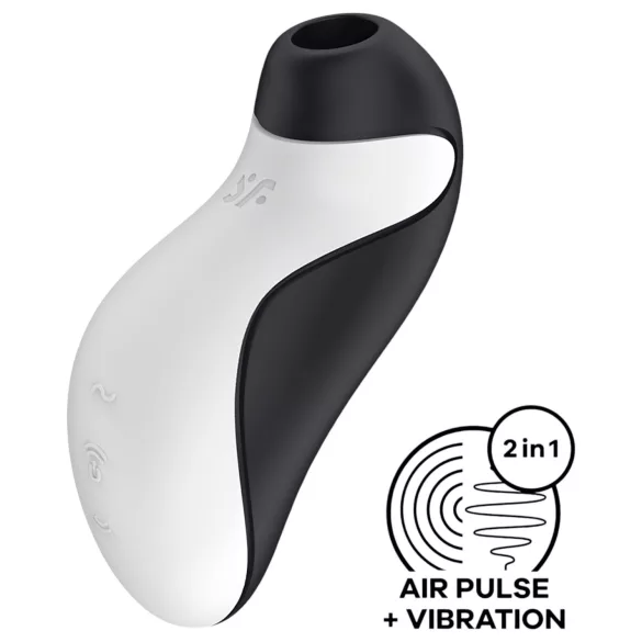 Satisfyer Orca - stimolatore clitorideo ad onde d’aria impermeabile (bianco e nero)