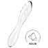 Satisfyer Dazzling Crystal 1 - dildo doppia testa in vetro trasparente