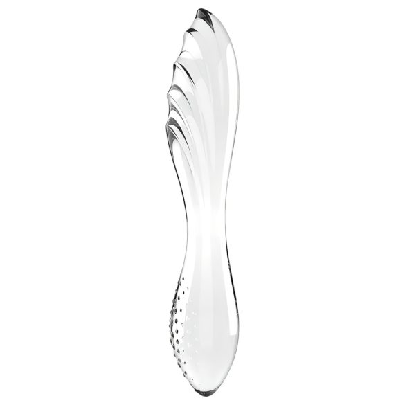 Satisfyer Dazzling Crystal 1 - dildo doppia testa in vetro trasparente