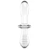 Satisfyer Double Crystal - dildo doppia estremità - vetro trasparente