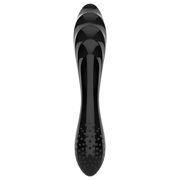 Satisfyer Dazzling Crystal 1 - dildo doppia punta in vetro - nero