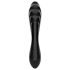 Satisfyer Cristalli Sfolgoranti 1 - dildo doppio in vetro (nero)