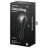 Satisfyer Cristalli Sfolgoranti 1 - dildo doppio in vetro (nero)