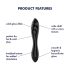Satisfyer Cristalli Sfolgoranti 1 - dildo doppio in vetro (nero)