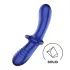 Satisfyer Double Crystal - dildo doppia estremità - vetro blu