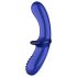Satisfyer Double Crystal - doppia delizia in vetro blu