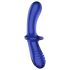 Satisfyer Double Crystal - doppia delizia in vetro blu