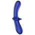 Satisfyer Double Crystal - dildo doppia estremità - vetro blu