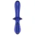 Satisfyer Double Crystal - dildo doppia estremità - vetro blu