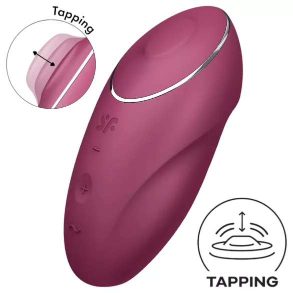 Satisfyer Tap & Climax 1 - vibratore clitorideo 2in1 - rosso