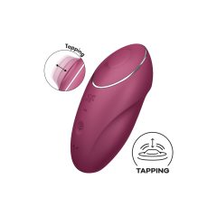   Satisfyer Tap & Climax 1 - Vibratore e Stimolatore Clitorideo 2in1 (rosso)