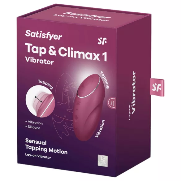 Satisfyer Tap & Climax 1 - vibratore clitorideo 2in1 - rosso