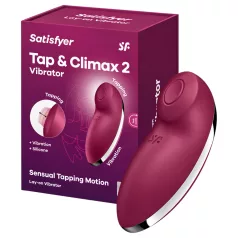   Satisfyer Tap & Climax 2 - stimolatore clitorideo e vibratore 2 in 1 (rosso)