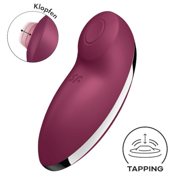 Satisfyer Tap & Climax 2 - Stimolatore e vibratore 2in1 (rosso)