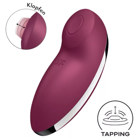 Satisfyer Tap & Climax 2 - stimolatore clitorideo e vibratore 2in1 - rosso