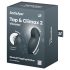 Satisfyer Tap & Climax 2 - Vibratore 2in1 per clitoride (grigio)