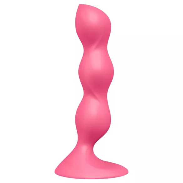 Satisfyer Triple Ball-R - vibratore anale con sfere - silicone rosa