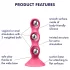 Satisfyer Triple Ball-R - vibratore anale con sfere - silicone rosa