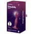 Satisfyer Double Ball-R - dildo con ventosa e peso - silicone rosso
