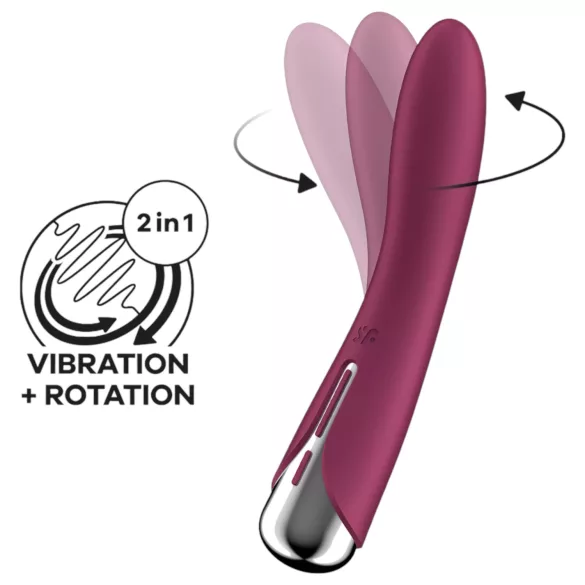 Satisfyer Spinning Vibe 1 - vibratore per punto G con testa rotante (rosso)