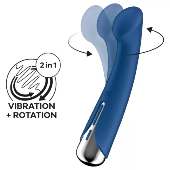 Satisfyer Spinning G-Spot 1 - vibratore punto G con testa rotante (blu)