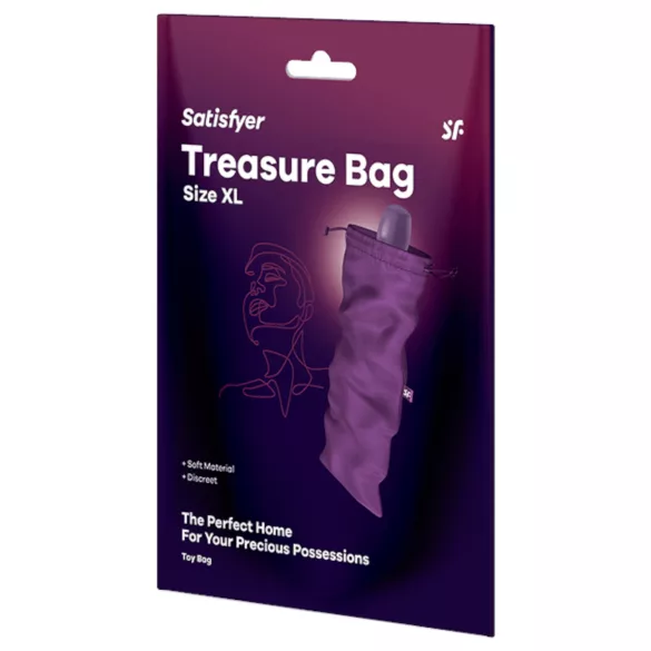 Satisfyer Treasure Bag XL - discreta borsa porta sex toys (viola)