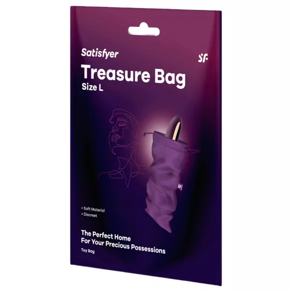 Satisfyer Treasure Bag L - borsa discreta per conservare - media (viola)