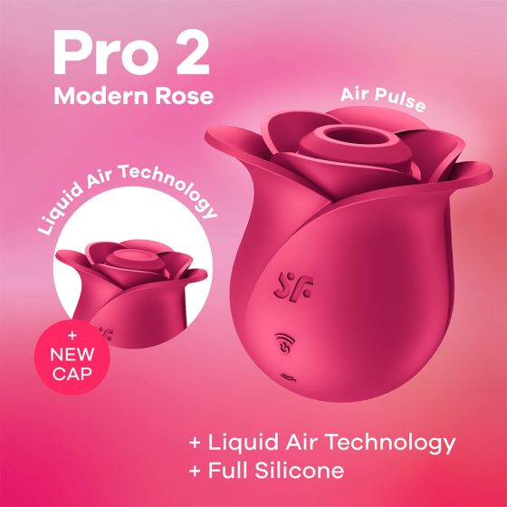 Gioiello Satisfyer Pro 2 Rose Elegante - Stimolatore clitoride a onde d'aria ricaricabile (rosso)