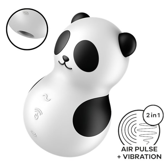 Satisfyer Pocket Panda - Stimolatore Clitorideo ad Onde d'Aria (nero)