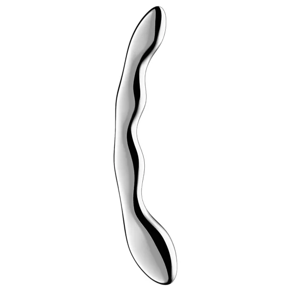 Satisfyer Cosmic Crest 2 - dildo anale acciaio ondulato - argento