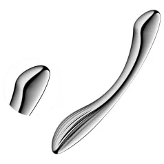   Satisfyer Pure Gravity 1 - dildo anale in acciaio con rilievi - argento