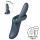 Satisfyer Heat Flex 4 - vibratore rabbit riscaldante - silicone grigio