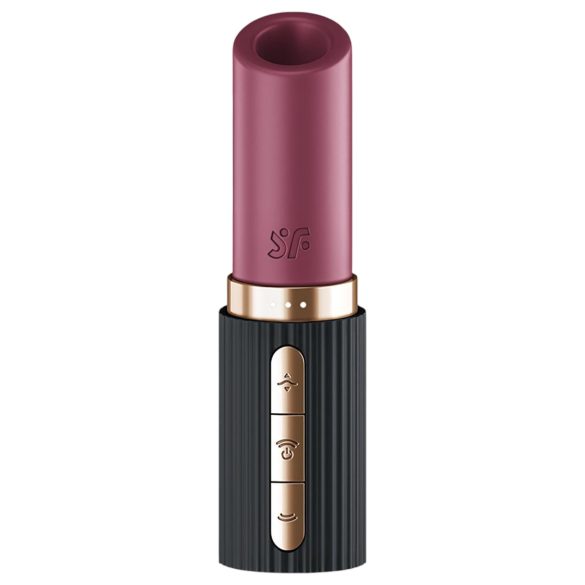 Satisfyer Pro 2 Kiss - Vibratore a onde d'aria a forma di rossetto (nero)