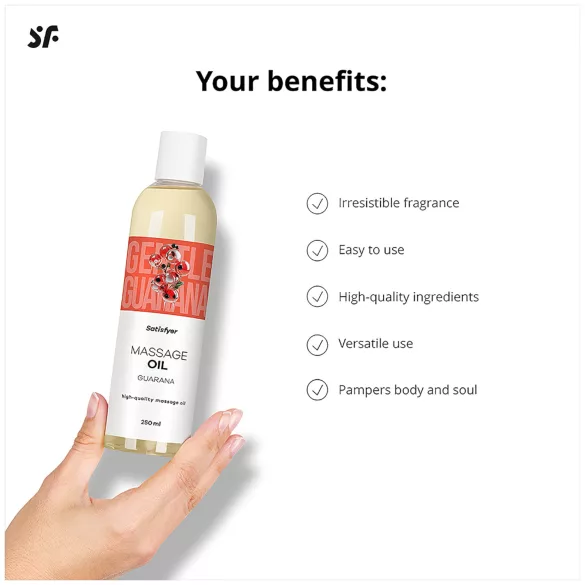 Satisfyer - olio da massaggio stimolante al guaranà - 250ml