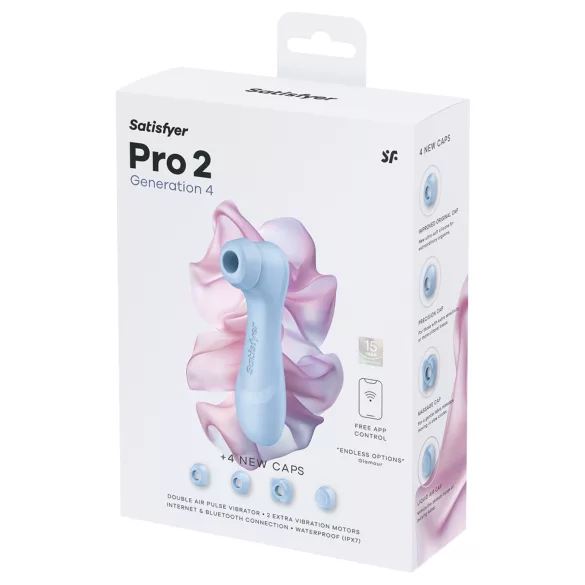 Satisfyer Pro 2 Generation 4 - stimolatore clitorideo ad onde d’aria (blu)
