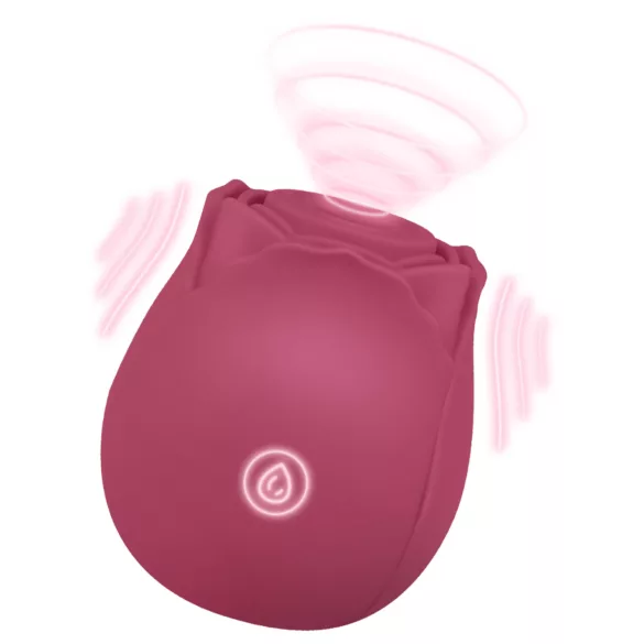 EIS Blush&Bloom - vibratore succhiante e vibrante - silicone rosso