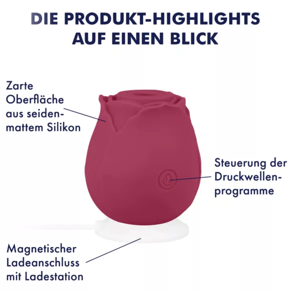 EIS Blush&Bloom - vibratore succhiante e vibrante - silicone rosso