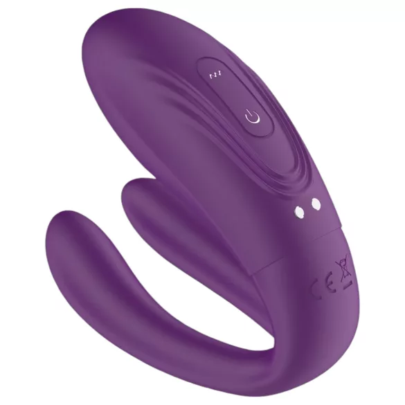Mrow - vibratore di coppia ricaricabile impermeabile 3 motori viola
