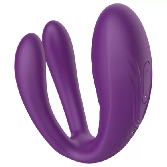 Mrow - vibratore di coppia ricaricabile impermeabile 3 motori viola