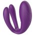 Mrow - vibratore doppio impermeabile a 3 motori, ricaricabile (viola)