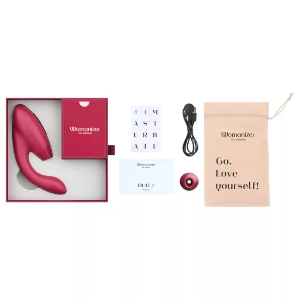 Womanizer Duo 2 - Vibratore 2in1 punto G e clitoride - silicone rosso