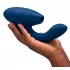 Womanizer Duo 2 - vibratore 2in1 punto G e clitoride - silicone blu