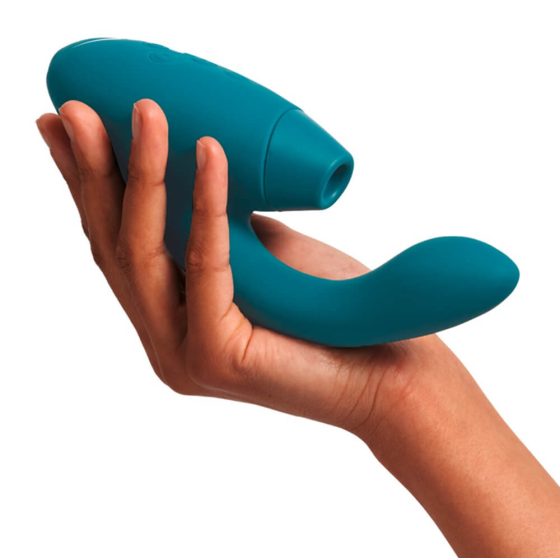 Garanzia di Orgasmo 100% Womanizer Duo 2 - Stimolatore Clitorideo e Vibratore Punto-G Impermeabile (verde)