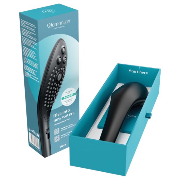 Womanizer Wave - soffione doccia massaggiante (nero)
