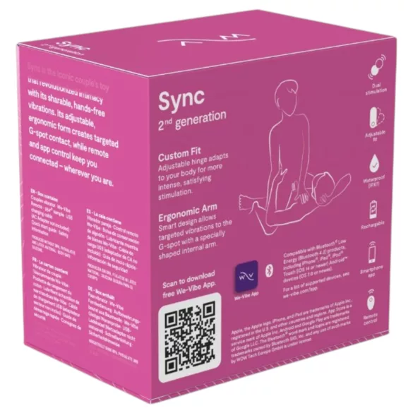 We-Vibe Sync - vibratore di coppia con app e telecomando (rosa)