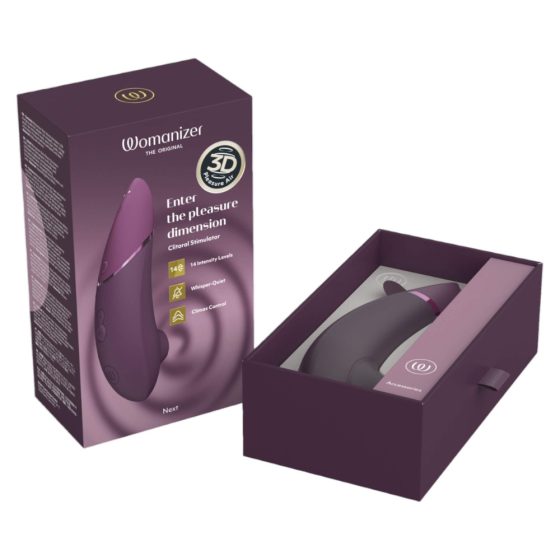 Womanizer Next con tecnologia Pleasure Air 3D - Stimolatore clitorideo a onda d'aria ricaricabile (viola)