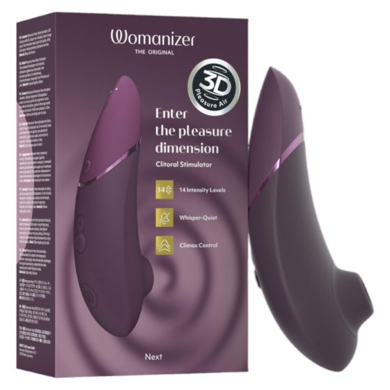 Womanizer Next con tecnologia Pleasure Air 3D - Stimolatore clitorideo a onda d'aria ricaricabile (viola)