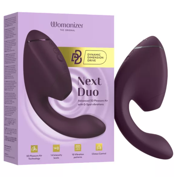 Womanizer Next Duo - vibratore doppia stimolazione punto G e clitoride - lilla