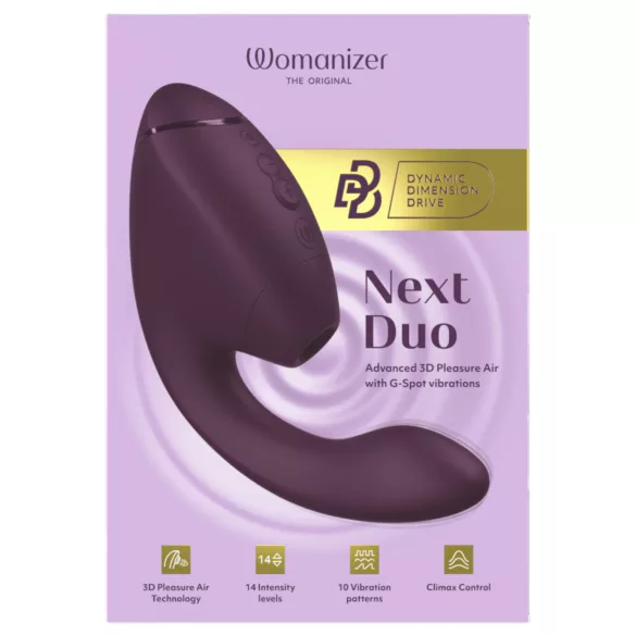 Womanizer Next Duo - vibratore doppia stimolazione punto G e clitoride - lilla